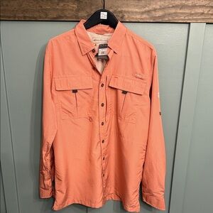 Eddie Bauer Coral Long Sleeve Shirt Large Tall